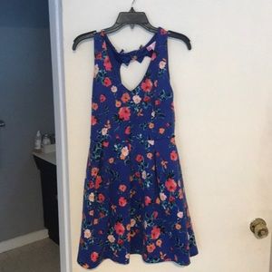 Blue floral dress